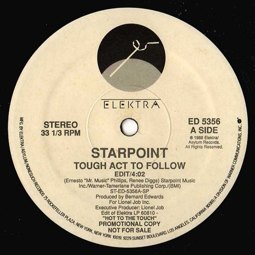 Starpoint - Tough Act To Follow (12", Promo, SRC)