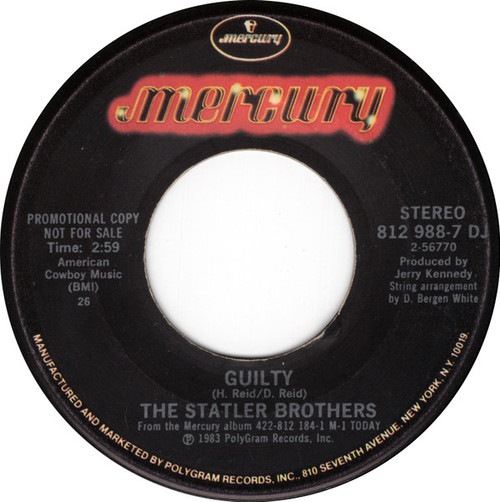 The Statler Brothers - Guilty (7", Single, Promo, Bes)
