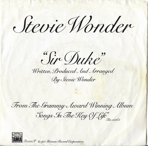 Stevie Wonder - Sir Duke (7", Single, Mon)
