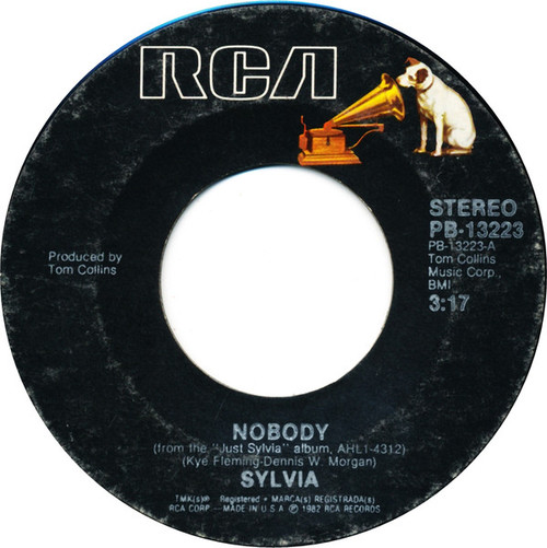 Sylvia (7) - Nobody (7", Single, Styrene, Ind)