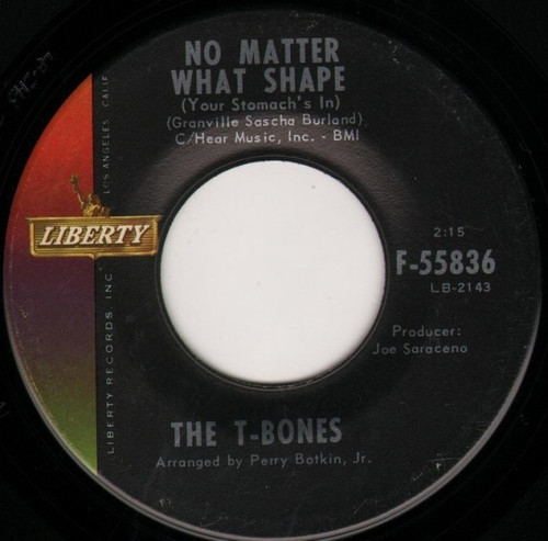The T-Bones - No Matter What Shape (Your Stomach's In) (7", Single, Ind)