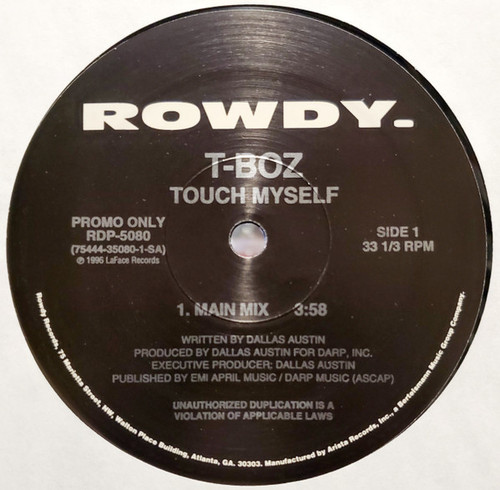 T-Boz - Touch Myself (12", Single, Promo)