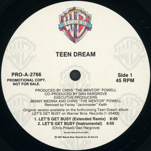 Teen Dream - Let's Get Busy (12", Promo)