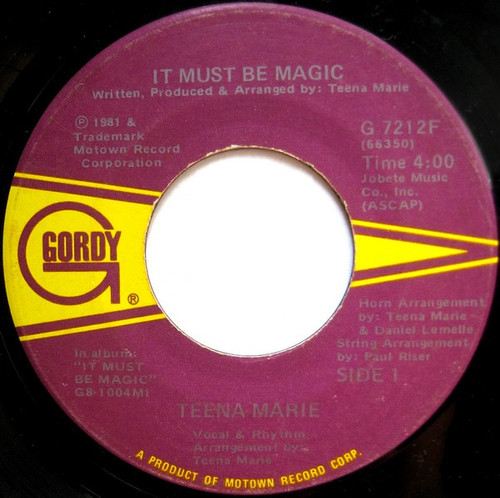 Teena Marie - It Must Be Magic / Yes Indeed (7", Single)
