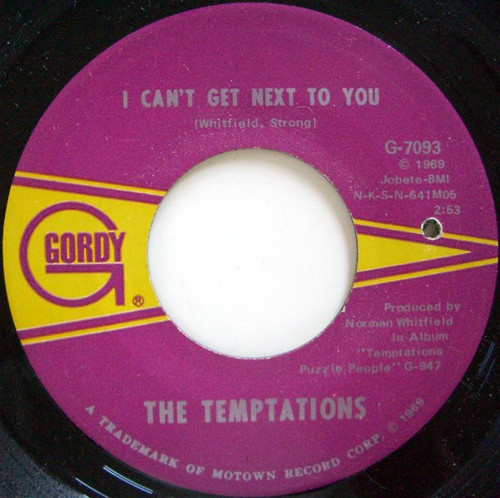 The Temptations - I Can't Get Next To You (7", Ame)