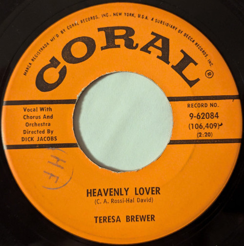 Teresa Brewer - Heavenly Lover / Fair Weather Sweetheart (7", Pin)