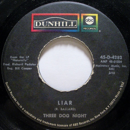 Three Dog Night - Liar (7", Single)