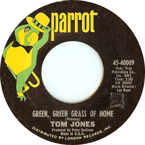 Tom Jones - Green, Green Grass Of Home (7", Single, Styrene, Ter)