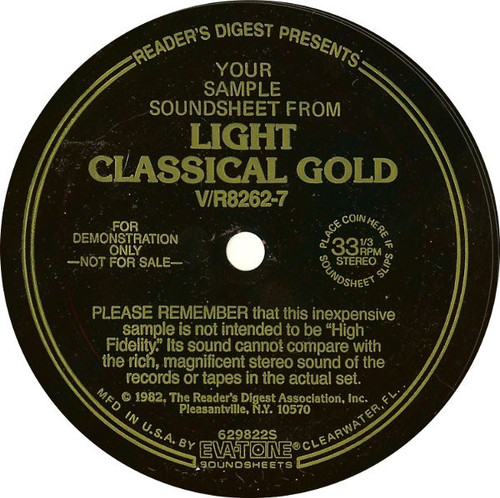 Unknown Artist - Your Sample Soundsheet From Light Classical Gold (Flexi, 7", S/Sided, Promo)