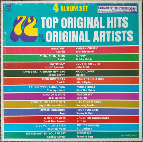 Various - 72 Original Hits (4xLP, Comp, Mono + Box)