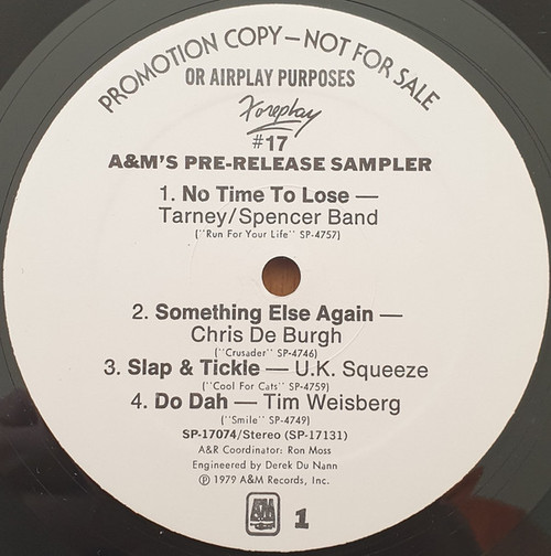 Various - Foreplay #17: A&M's Pre-Release Sampler (LP, Promo, Smplr)