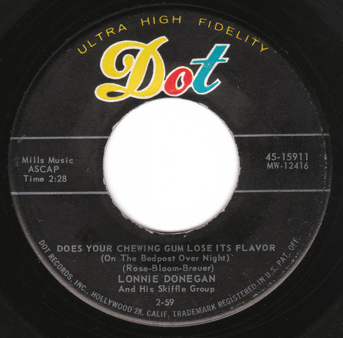 Lonnie Donegan And His Skiffle Group* - Does Your Chewing Gum Lose Its Flavor (On The Bedpost Over Night?) / Aunt Rhody (7", Roc)
