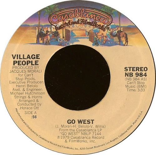 Village People - Go West  (7", Single, Styrene, 56 )