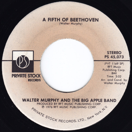 Walter Murphy And The Big Apple Band* - A Fifth Of Beethoven (7", Spe)