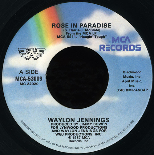 Waylon Jennings - Rose In Paradise (7", Glo)
