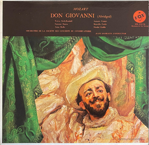 Mozart*, Teresa Stich-Randall, Suzanne Danco, Anna Moffo, Antonio Campó, Marcello Cortis, Nicolai Gedda, Orchestre De La Société Des Concerts Du Conservatoire, Hans Rosbaud - Don Giovanni (Abridged) (LP, Mono)