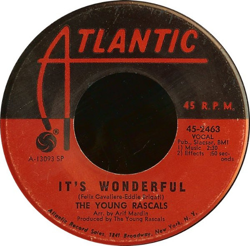 The Young Rascals - It's Wonderful / Of Course (7", Spe)