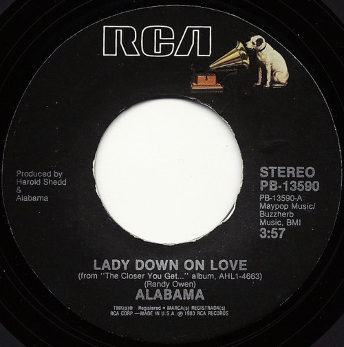 Alabama - Lady Down On Love (7", Single, Styrene, Ind)