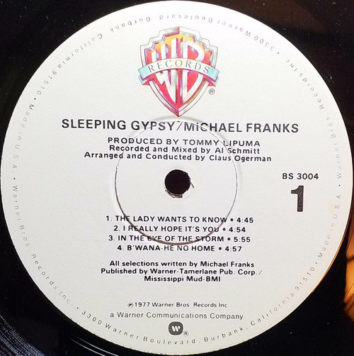 Michael Franks - Sleeping Gypsy (LP, Album, RE, Win)_4077895930