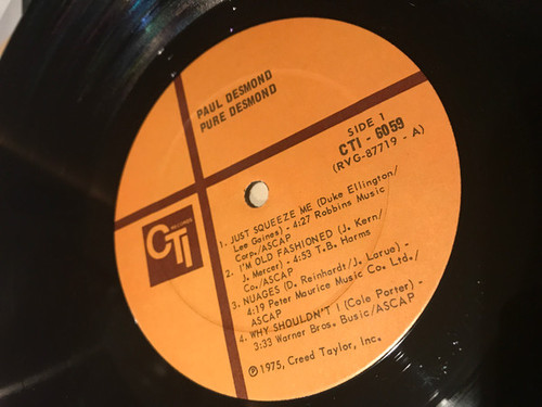 Paul Desmond - Pure Desmond (LP, Album)