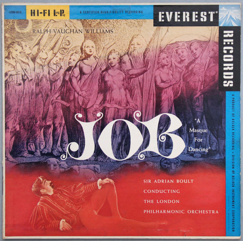 Ralph Vaughan Williams - Sir Adrian Boult, The London Philharmonic Orchestra* - Job "A Masque For Dancing" (LP, Album, Mono)