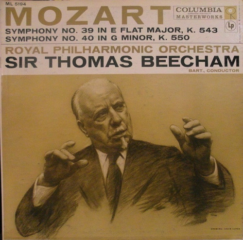Sir Thomas Beecham Conducting Royal Philharmonic Orchestra / Mozart* - Symphony No. 39 In E Flat Major, K. 543 / Symphony No. 40 In G Minor, K. 550 (LP)