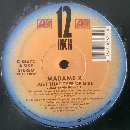 Madame X - Just That Type Of Girl (12")