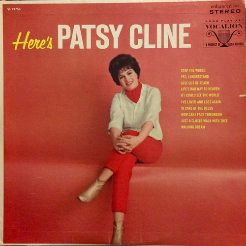 Patsy Cline - Here's Patsy Cline (LP, Comp, Glo)