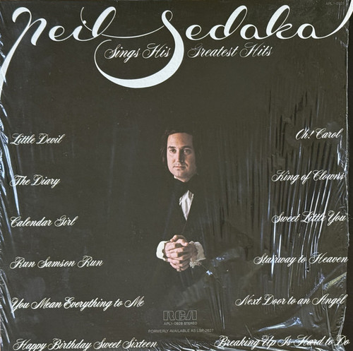 Neil Sedaka - Neil Sedaka Sings His Greatest Hits (LP, Comp, RE, Ind)