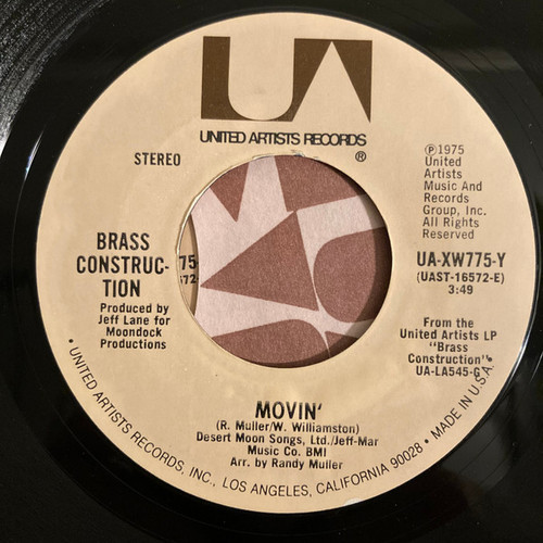 Brass Construction - Movin' / Talkin' (7", Single, Styrene, Pit)