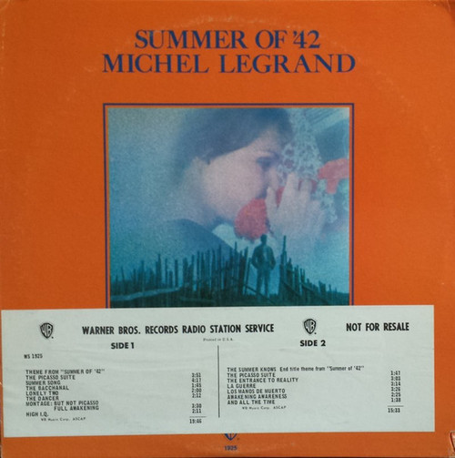 Michel Legrand - Summer Of '42 (LP, Album, Promo)