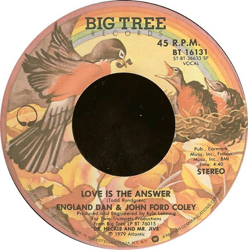 England Dan & John Ford Coley - Love Is The Answer (7", SP )