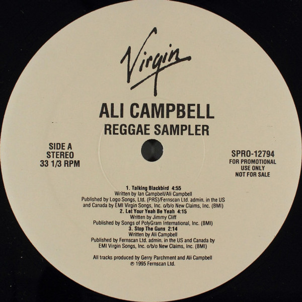 Ali Campbell - Reggae Sampler (12", Promo, Smplr)