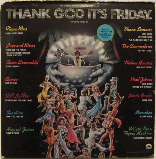 Various - Thank God It's Friday (The Original Motion Picture Soundtrack) (2xLP, Album + 12", S/Sided, Single)