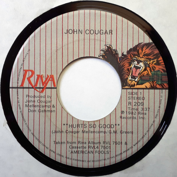 John Cougar* - Hurts So Good (7", Single)