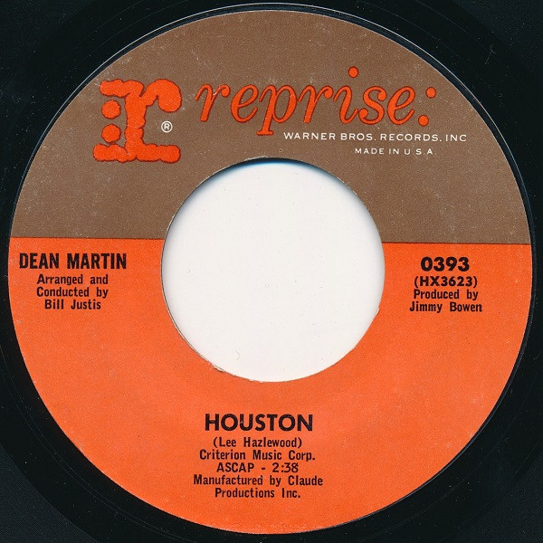 Dean Martin - Houston (7", Single, Styrene)