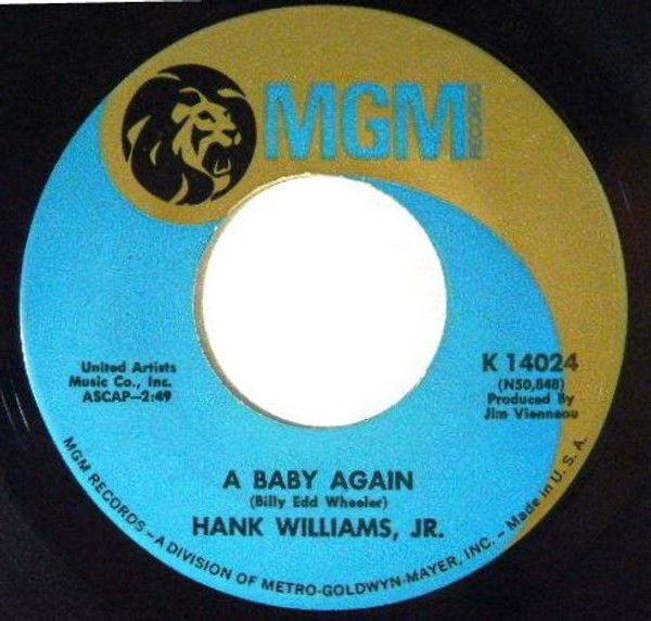 Hank Williams Jr. - A Baby Again / Swim Across A Tear (7", Single)