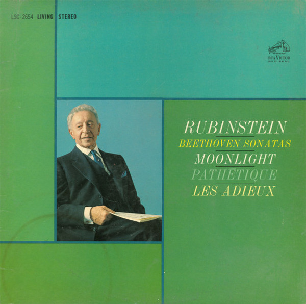 Beethoven*, Artur Rubinstein* - Sonatas - Moonlight, Pathétique, Les Adieux (LP, Ind)