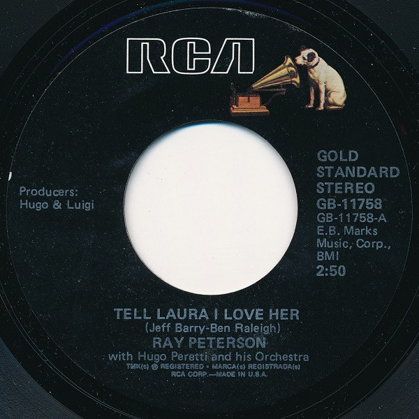 Ray Peterson - Tell Laura I Love Her / The Wonder Of You (7", RE, Styrene)