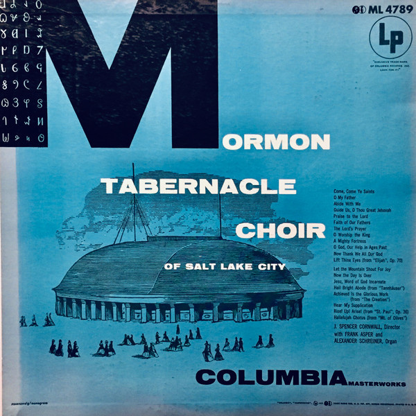 Mormon Tabernacle Choir - Mormon Tabernacle Choir Of Salt Lake City (LP, Album, Mono)