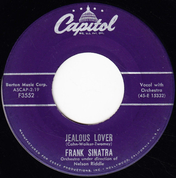Frank Sinatra - Jealous Lover / You Forgot All The Words (7", Single)