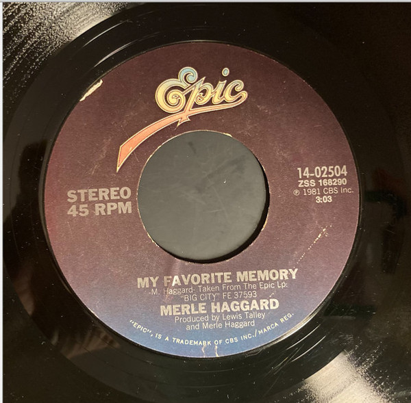 Merle Haggard - My Favorite Memory / Texas Fiddle Song (7", Single, Styrene, Ter)