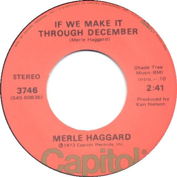 Merle Haggard - If We Make It Through December / Bobby Wants A Puppy Dog For Christmas (7", Single, Los)