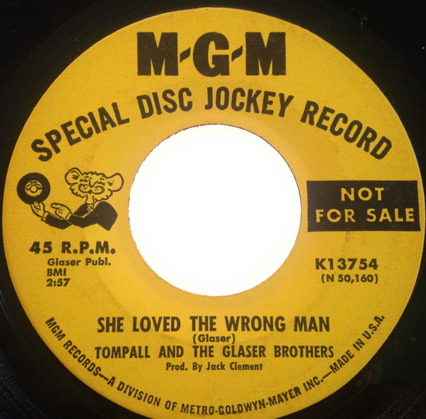 Tompall And The Glaser Brothers* - Through The Eyes Of Love (7", Promo)