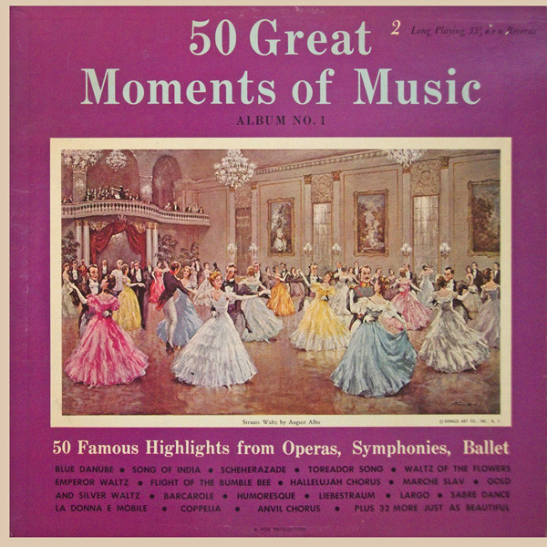 Unknown Artist - 50 Great Moments Of Music (Album No. 1) (2xLP, Comp)