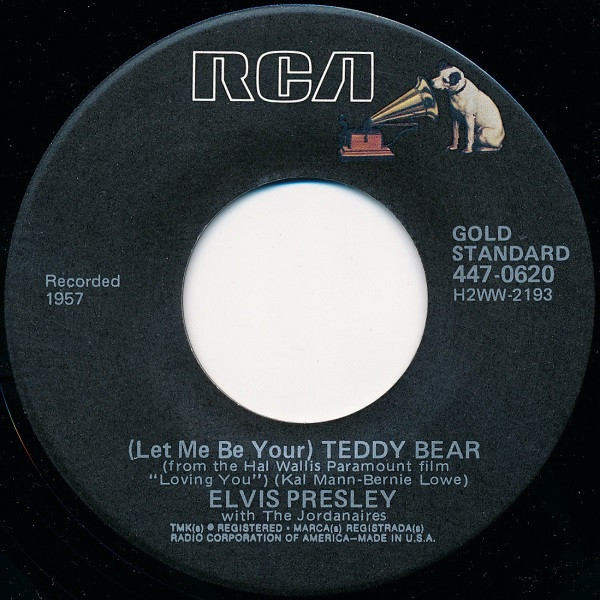 Elvis Presley With The Jordanaires - (Let Me Be Your) Teddy Bear / Loving You (7", Single, RE)