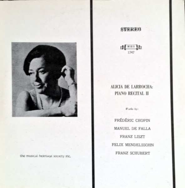 Alicia De Larrocha - Piano Recital II (LP)