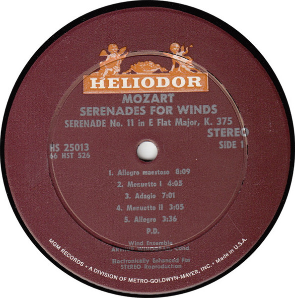 Arthur Winograd - Wolfgang Amadeus Mozart Serenades For Winds (LP)