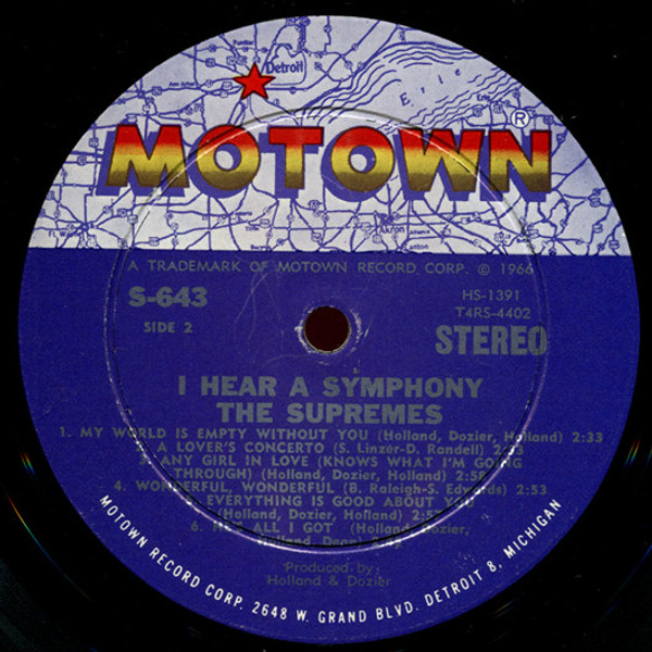 The Supremes - I Hear A Symphony (LP, Album)