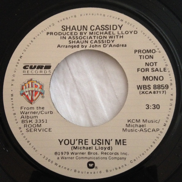 Shaun Cassidy - You're Usin' Me (7", Mono, Promo)